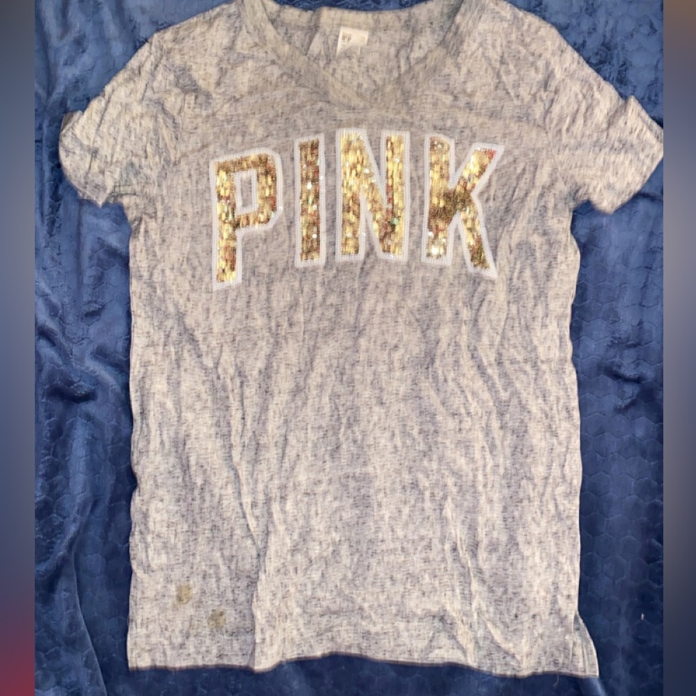 Grey PINK T shirt